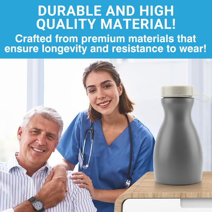 Urinals for men with luminous lid - 900mL, men's urinal with screw cap and leak-proof lid - High-quality portable urinal for men - Practical as bed bottles
