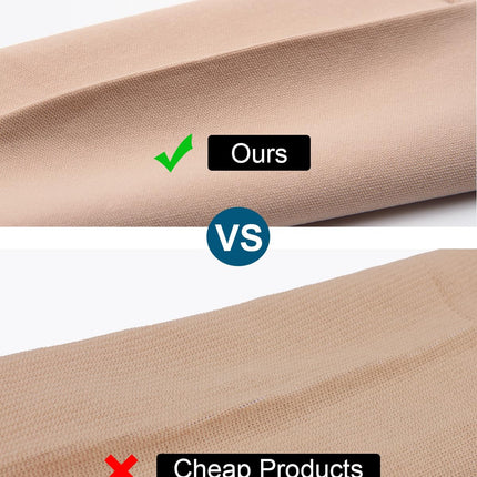 Open Toe Medical Compression Stockings Women &amp; Men 20-30 mmHg Class 2, Size S-4XL, Compression Socks Support Stockings for Varicose Veins Edema Flight (Beige, M)