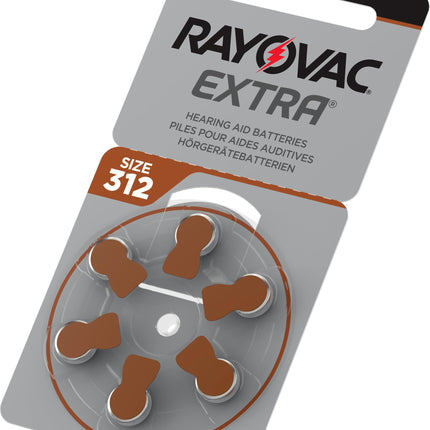 Rayovac Extra Advanced with Active Core Technology, Latest Generation Hearing Aid Batteries, Size 312
