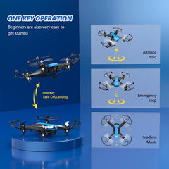 Drone for beginners RC mini drone dual battery 16 minutes flight time indoor RC remote-controlled drone 3D flip altitude hold RC quadcopter remote-controlled for children girls son boys toy gift