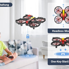 Mini Drone with Camera HD 720P for Kids, RC Drone Quadcopter with FPV WiFi Transmission, 2 Batteries, Altitude Hold, Gesture Control, Flight Path and 3D Flip Toy Gifts for Boys Girls Beginners
