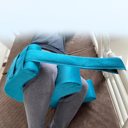 Perfeclan Soft Bed Turning Aid U-Bed Turning Device for Side-lying Elderly Nursing Tool Bed Pad with Strap, Blue