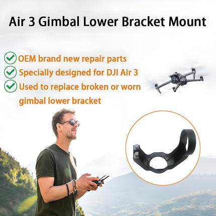 ZWLLKJGS R-Axis Replacement for Gimbal Roll Arm Lower Bracket Repair Parts for DJI Air 3 Drone