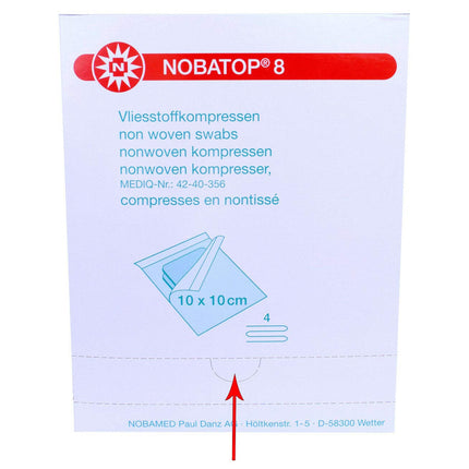 Noba dressings 8 compresses 10x10 cm sterile, 50 x 2 pieces