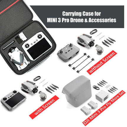 UBEIYI Bag for DJI Mini Pro 3, DJI Case Carrying Bag with Handle Storage Box Shoulder Bag Handbag Hard Case with High-Quality Zipper for DJI Mini 3 Drone Accessories