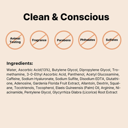 COSRX Pure Vitamin C 13% Serum with Vitamin E &amp; Hyaluronic Acid, Brightening &amp; Hydrating Facial Serum for Fine Lines, Uneven Skin Tone &amp; Dull Skin, 0.67fl.oz/20ml, Animal Testing-Free, Korean Skincare