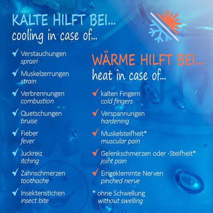 com-four® 3X multiple compresses in 3 different sizes with fleece cover, warm &amp; cold compresses - economy pack cooling pads, cooling packs - microwave-safe - Made in Germany (3 pieces)