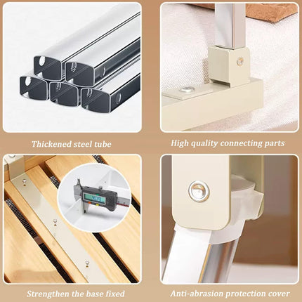 Bed rail, medical aid equipment, foldable bed rail safety side protection, steel bed rail with foam cushion for elderly seniors adults children, 7 vertical bars (size: 106x40cm)