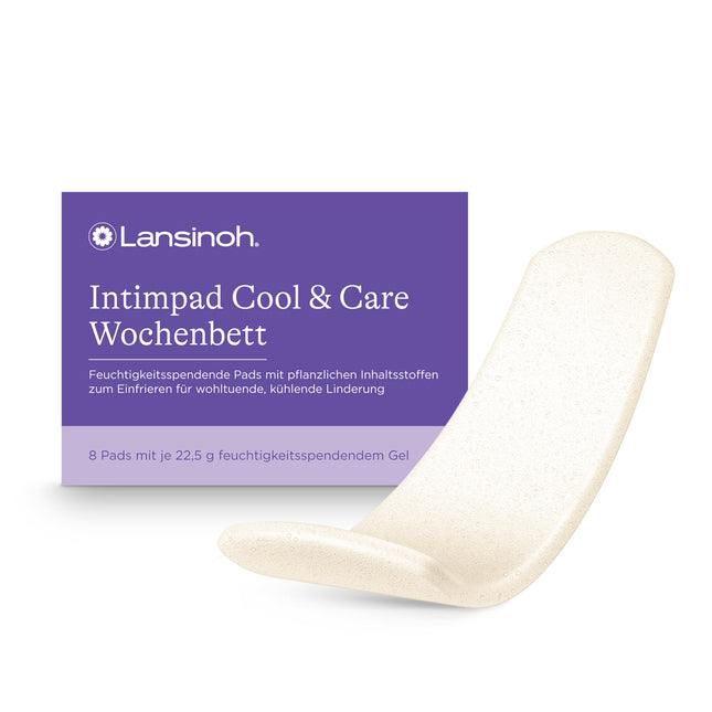 Lansinoh Intim Pad Cool &amp; Care – maximum cooling comfort &amp; care during the postpartum period – moisturizing gel pads with organic aloe vera and witch hazel – 8 pieces