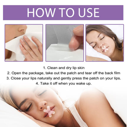 Mouth plasters for sleeping, 120 pieces sleep strips mouth tape, mouth tape for sleeping, anti-snoring sleep patches, helps against snoring and develops nasal breathing habits
