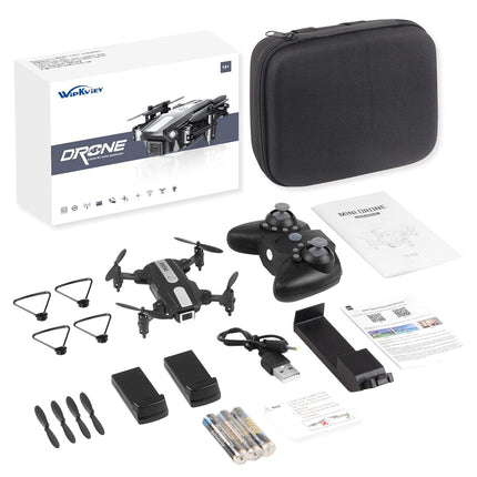 Wipkviey T25 Drone with 1080p Camera, Foldable Mini Drones for Beginners and Adults, FPV RC Quadcopter with 2 Batteries, WiFi Transmission, Headless Mode, Gravity Control