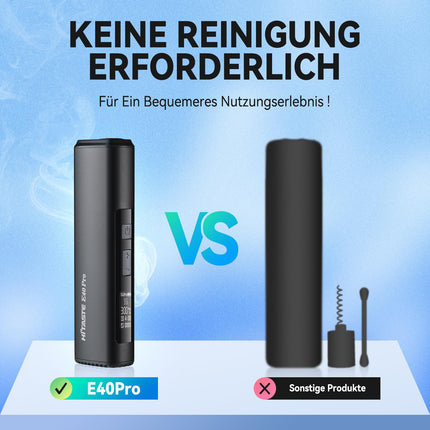 HI TASTE E40 Pro Tobacco Heater Compatible with IQOS ILUMA TEREA, Great Taste, 3200mAh Large Battery, Drying Function, Clear OLED Display, Metal Finish (Metal Black)