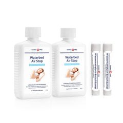 Hanse Pro Air Binder Set for Waterbeds, 2 x 250 ml Air Stop, 2 x 15 ml Waterbed Defoamer | Care | Air Binder | Air Solvent | Eliminates air noise in waterbeds | Bubble Stop