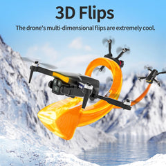 GPS Drone with 4k Camera for Adults Kids, RGB LED Light 90°Electric Adjust Lens, Professional GPS Drone 5GHz WiFi Live Video, RC FPV F417 Drone Auto Return, Follow Me, Handbag, under 250g