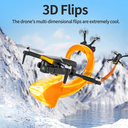 GPS Drone with 4k Camera for Adults Kids, RGB LED Light 90°Electric Adjust Lens, Professional GPS Drone 5GHz WiFi Live Video, RC FPV F417 Drone Auto Return, Follow Me, Handbag, under 250g