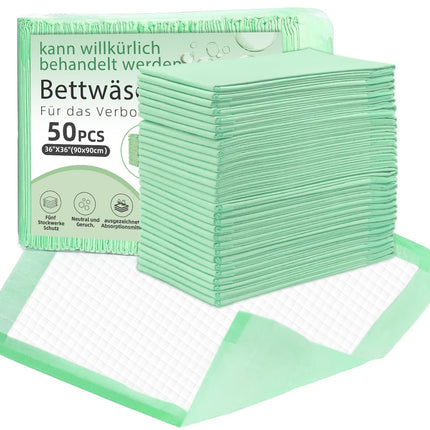 EasyVibe Disposable Bed Pads for Incontinence 50 Pieces 90x90cm 5-ply, 110g/piece, SAP 7g Bed Pads Incontinence Disposable Adult, Heavy Duty Bed Pads Incontinence, Disposable Changing Pads…