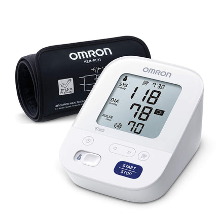 OMRON X3 Comfort - Automatic upper arm blood pressure monitor | "Good" Stiftung Warentest 09/20, clinically validated | also for diabetics &amp; pregnant women | 22-42cm Intelli Wrap cuff - safe use