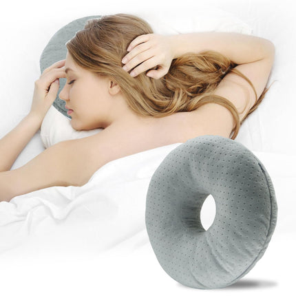 Topzora Piercing Pillow with Hole – Donut Pillow for Side Sleepers to Relieve Ear Pain, Piercing Pillow for Side Sleepers to Relieve Ear Pain, Donut Ear Pillow-Gray