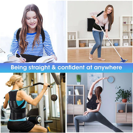 Back straightener, posture correction back women and men, back posture corrector, lumbar support adjustable back posture corrector create an upright and confident posture