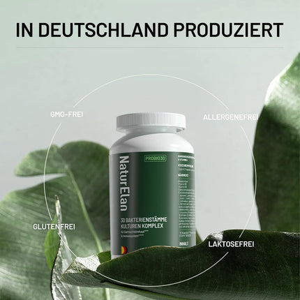 Probiotics PLUS Cultures Complex for intestinal cleansing - 180 Capsules with 30 bacterial strains, 20 billion CFU/daily dose, enteric-coated &amp; vegan, with Lactobacillus &amp; Bifidobacteria, 3 months, intestinal flora