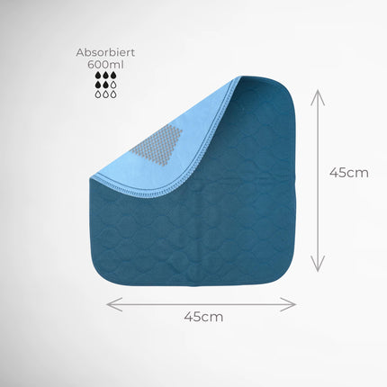 ABENA Washable Incontinence Pad, Chair Pad for Incontinence, 45x45 cm, Waterproof Backing, Soft, Absorbent Pad, Protector for Wheelchairs, Chairs, and Sofas. Anti-Slip Backing