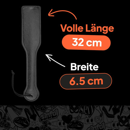 Obaie BDSM paddle for sex - Spanking paddle BDSM made of imitation leather by Sinful - 32 cm sex toy spanking BDSM paddle for couples, women &amp; men - black paddle sex SM - paddle sex SM