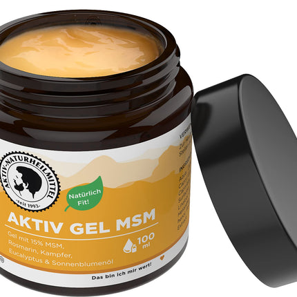 Active Natural Remedies ActiveGel MSM Cream/Ointment 100ml with 15% MSM &amp; Warming Effect | 99.9% Purity, High Quality, Made in Germany