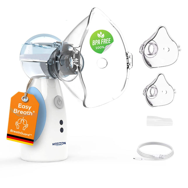 Easy Breath® Plus – BPA-free &amp; laboratory-tested. Whisper-quiet nebulizer for children &amp; adults. Portable, rechargeable, nebulizer inhaler with Smart Fill® – for optimal treatment.