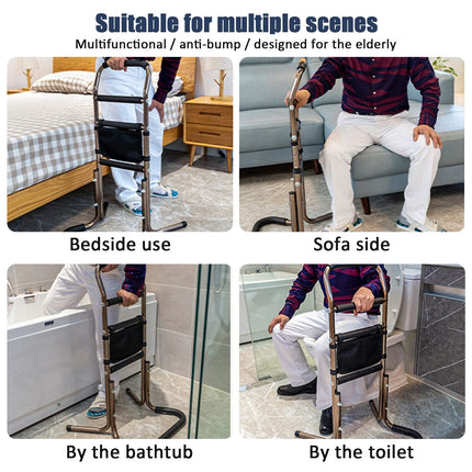 kyaoayo standing and sitting aid, height-adjustable safety handrails, support frame with 3 handles, secure stand, mobility and everyday aids for the elderly, pregnant women and the disabled