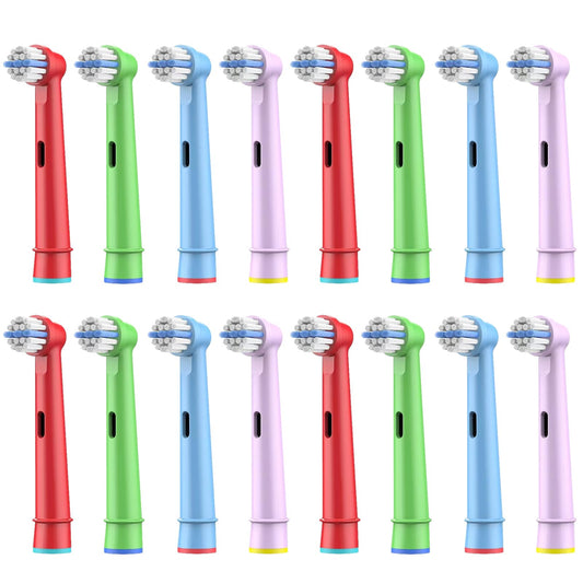 16 Stück Kinder Aufsteckbürsten kompatibel mit Braun Oral B Kinder elektrische Zahnbürste, Ultra weiche Borsten.