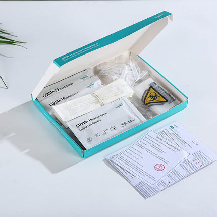 EUROPAPA® 10x Corona lay test self-test Covid-19 antigen test for SARS-CoV-2 rapid test for self-testing test cassette sample swab antigen extract individually packaged