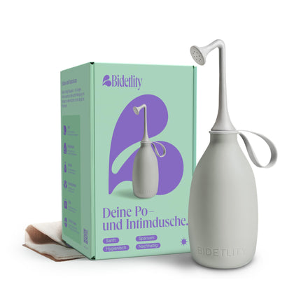 Bidetlity Pod Shower &amp; Intimate Shower 3.0 - Replaces wet wipes, saves toilet paper, new shower head, home and as a mobile travel bidet, sustainable butt shower, portable, including travel bag, BPA-free