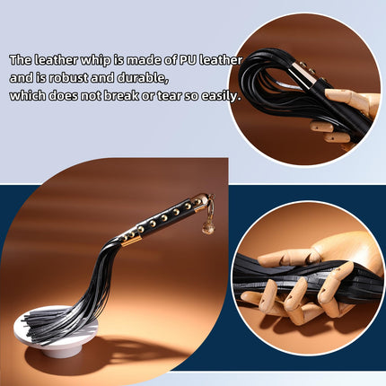 Whip with holding loop, Flogger erotic props leather whip spanking bondage adult game SM role play sex toy for couples
