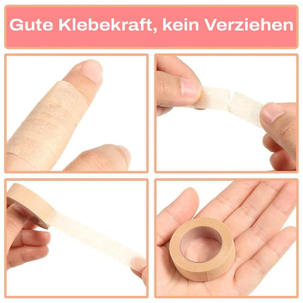 3M Micropore Tape Nonwoven Plaster Skin-Colored with Application Tips by P-Beauty - Medical Adhesive Tape Eyelash Extension, Skin Plaster Hypoallergenic, Breathable, Waterproof (1.25cm x 9.14m, 1 Roll)