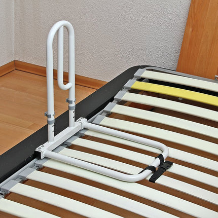 Alberts 140496 Bed Riser | Handle: Steel, white plastic-coated, Ø21 mm | Plate: Plastic, white, 330 x 560 x 620 mm