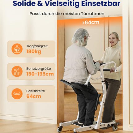 VOCIC AY03 Patient Lift Transfer Aid for Seniors up to 180KG, Indoor Effortless Transfer Lift with Lock for Elderly People, Patient Lift Wheelchair Aid at Home