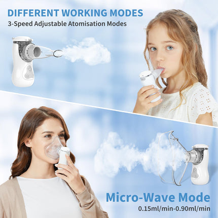 FEELLIFE Inhaler for Children and Babies, Inhaler for Adults and Children, Nebulizer Inhaler for Children, Nebulizer Inhaler Quieter Under 25 dB, Portable Inhaler Effective for Respiratory Diseases