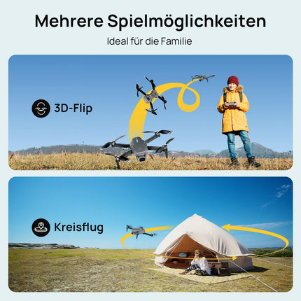 Ameta Drone with 4K Camera for Adults, S20 Lite FPV Drone for Beginners, RC Quadcopter with Brushless Motor, 36 min Flight Time, Altitude Hold, Circle Flight, Gift Toy for Kids (165 g)