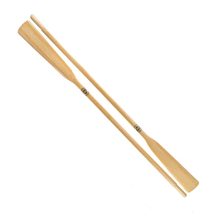 John Paddle Set: 1 pair (2 pieces) paddles 195cm-240 cm, 1 pair (2 pieces) stainless steel oarlocks and 1 pair (2 pieces) 45 mm cuffs (rowing with oarlocks and cuffs, 195cm)
