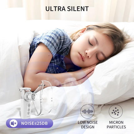 FEELLIFE Inhaler Adults, Inhalation Device Adults Children, Nebulizer Inhaler, Nebulizer Inhaler Quieter Under 25 dB, Portable Rechargeable Inhaler Respiratory Diseases