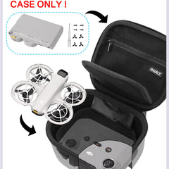 RAIACE Hard Carrying Case Compatible with DJI Neo Fly More Combo and Accessory Bag. - Black