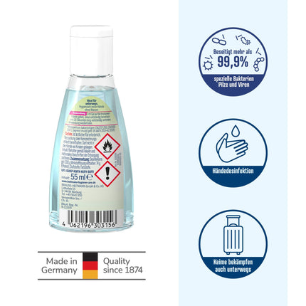 IMPRESAN Disinfectant Hand Gel Mint-Bergamot Limited Edition | Hand disinfectant in a practical travel size | 55 ml