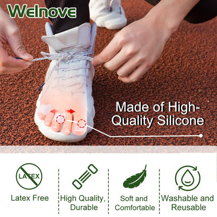 Welnove Toe Separators, Gel Toe Spreaders, Small Bunion Corrector to Prevent Friction and Relieve Pressure (12 Pieces)