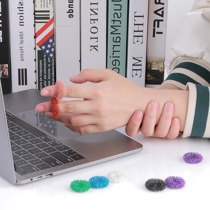 8 Piece Acupressure Ring Set, Massage Rings for Finger Acupressure Ring, Massage Ring for Stress Reducer and Promoting Blood Circulation, Finger Massage or Toe Massage
