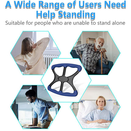 Alomejor Lifting Standing Aid, Portable, Robust, Medical Support with Non-Slip Handle, 420 Lbs Load Capacity for Elderly, Disabled Patients