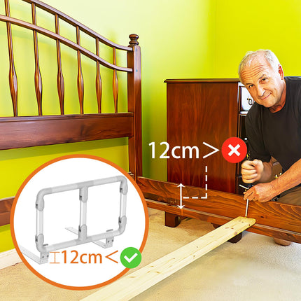 Heuffe bed rail fall protection for seniors, foldable bed handle, standing aid for older adults, safety bed railing, fall protection guard rail for nursing bed disabled