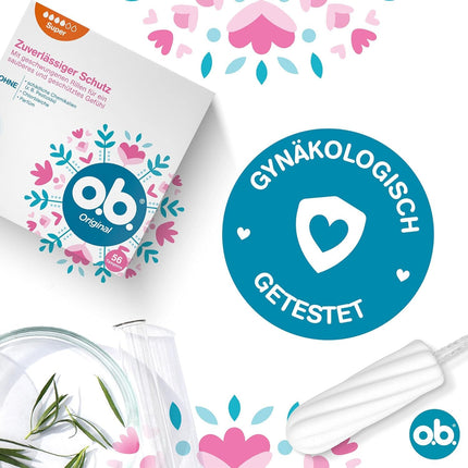 Original Super, tampons for heavy days with StayDry technology and curved grooves, for reliable protection and a clean feeling (1 x 56 pieces)