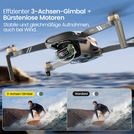 Holy Stone HS900 GPS Drone with 4K Camera for Adults, 3-Axis Brushless Gimbal, 48MP Photos, 6KM Transmission, 30 Min Flight Time, Visual Tracking, QuickShots, Camera Drone for Beginners Under 249g C0