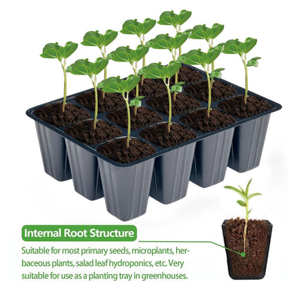120 Cell Seedling Starter Trays Reusable, Plant Trays Growing Kit, Mini Propagator Germination Trays, Greenhouse Growing Kit, Growing Trays for Nursery Plants Indoor Greenhouse
