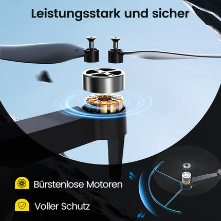 DEERC Drone with 1080P Camera for Kids, RC Quadcopter D75 Foldable with Wifi Transmission, Long Flight Time, Brushless Motor, Altitude Hold, One Key Start Drone Game Gift for Beginners Boys, C0
